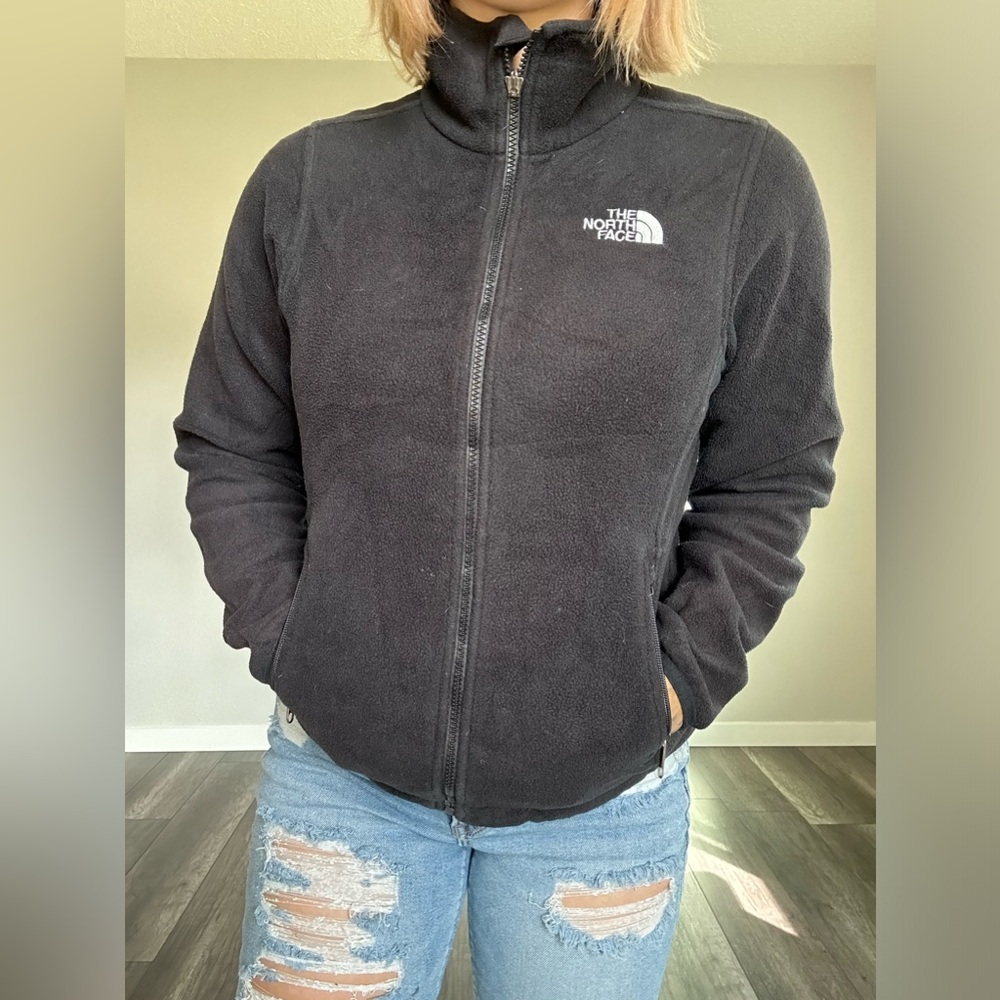 North Face Denali Jacket Women’s Size Small Black Zip Up Sweater Good Condition